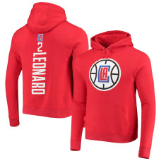 Kawhi Leonard LA Clippers Fanatics Branded Playmaker Player Fitted Pullover Hoodie - Red