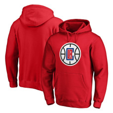 LA Clippers Fanatics Branded Icon Primary Logo Fitted Pullover Hoodie - Red