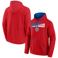 LA Clippers Fanatics Branded Split The Crowd Pullover Hoodie - Red/Royal