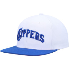LA Clippers Mitchell & Ness Hardwood Classics Essentials Two-Tone Basic Snapback Hat - White/Royal
