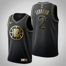 Los Angeles Clippers Kawhi Leonard #2 Golden Edition Black Jersey