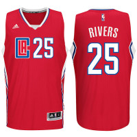 Los Angeles Clippers 2015-16 New Season Logo #25 Austin Rivers Swingman Alternate Red Jersey