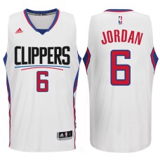 Los Angeles Clippers 2015 New Season Logo #6 DeAndre Jordan Swingman White Jersey