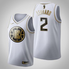 Los Angeles Clippers Kawhi Leonard #2 Golden Edition White Jersey