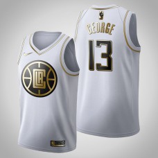 Los Angeles Clippers Paul George #13 Golden Edition White Jersey