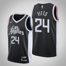 2020-21 Los Angeles Clippers Malik Fitts #24 Black City Jersey