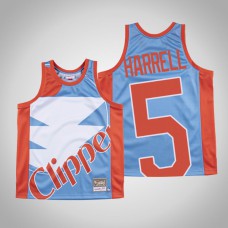 Men's Clippers Montrezl Harrell #5 Blue Big Face Hardwood Classics Jersey