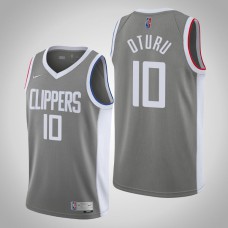 2020-21 Los Angeles Clippers Daniel Oturu #10 Gray Earned Jersey