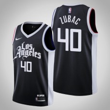 2020-21 Los Angeles Clippers Ivica Zubac #40 Black City Jersey