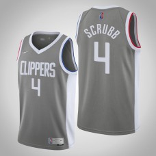 2020-21 Los Angeles Clippers Jay Scrubb #4 Gray Earned Jersey