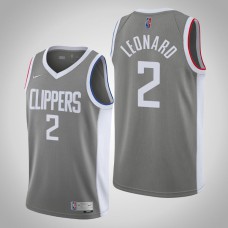2020-21 Los Angeles Clippers Kawhi Leonard #2 Gray Earned Jersey