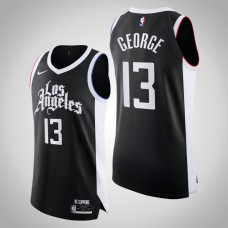 2020-21 Los Angeles Clippers Paul George #13 Black Authentic City Edition Player Jersey