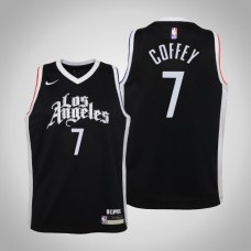 Youth Amir Coffey Los Angeles Clippers #7 City Black 2021 Season Jersey