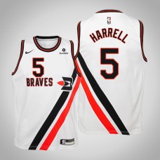 Youth Clippers 2019-20 Montrezl Harrell #5 White Throwback Jersey