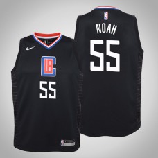 Youth Joakim Noah Clippers #55 Statement Black 2020 Season Jersey