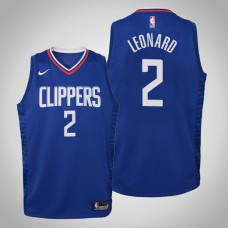 Youth  Kawhi Leonard Los Angeles Clippers #2 Icon Blue Jersey