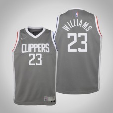 Youth Lou Williams Los Angeles Clippers #23 Earned Gray 2021 Season Jersey