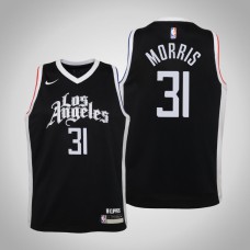 Youth Marcus Morris Los Angeles Clippers #31 City Black 2021 Season Jersey