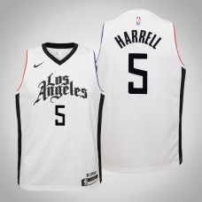 Youth Montrezl Harrell Clippers #5 City White 2020 Season Jersey