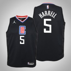 Youth Montrezl Harrell Los Angeles Clippers #5 Statement Black 2021 Season Jersey