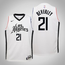 Youth Patrick Beverley Clippers #21 City White 2020 Season Jersey